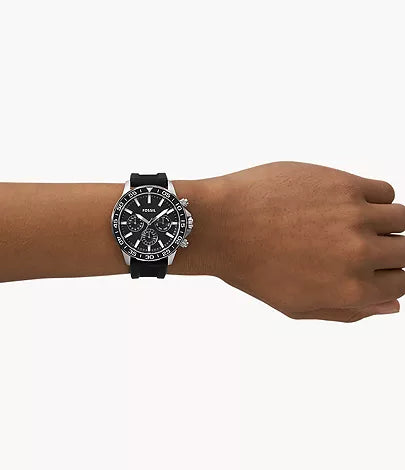 Bannon Multifunction Black Silicone Watch