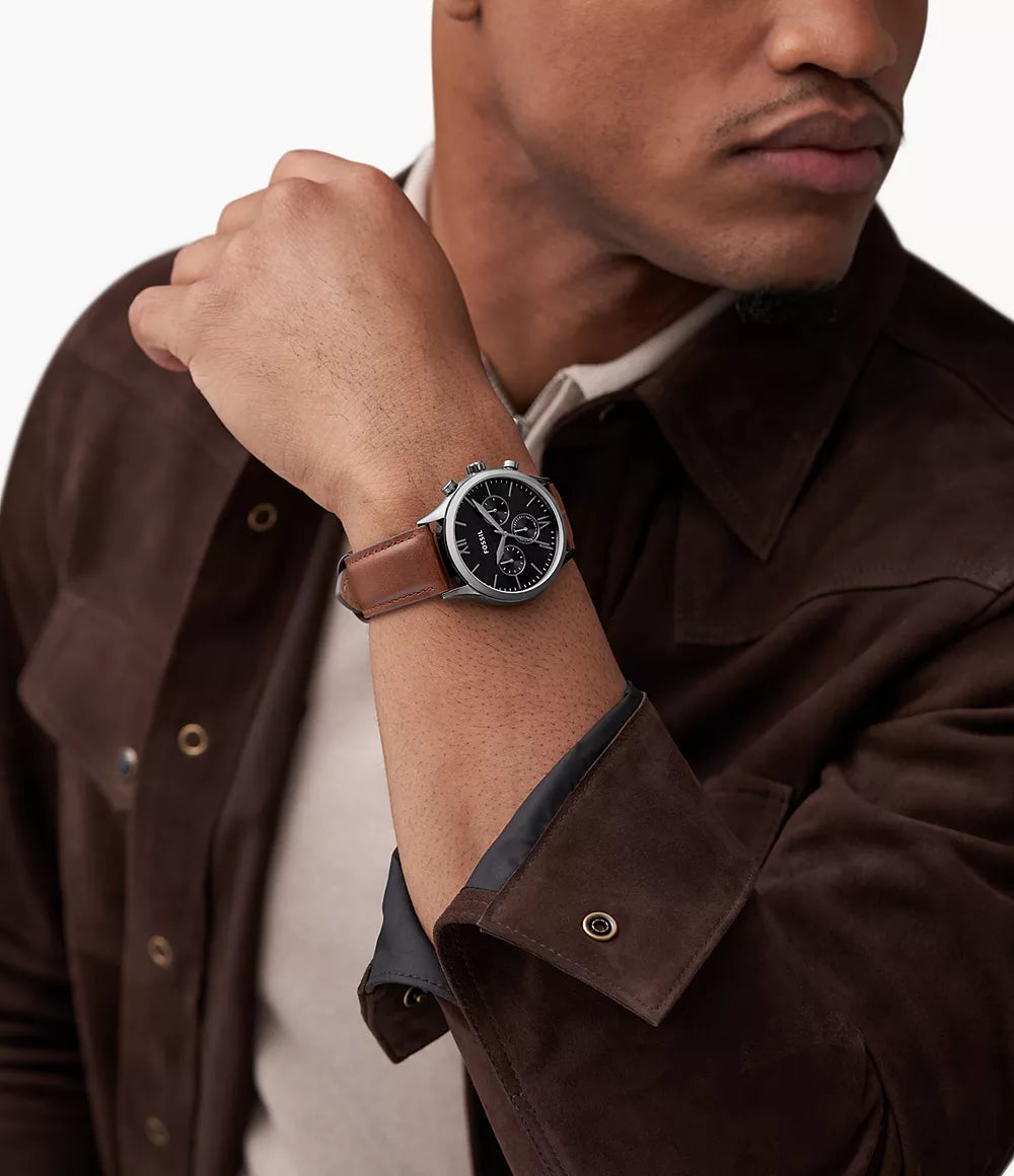 Fossil Fenmore Multifunction Brown Leather Watch