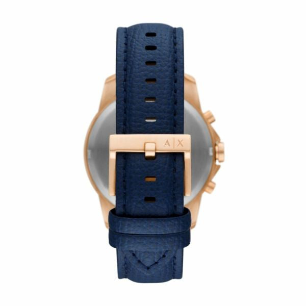 Armani Exchange Chronograph Blue Leather Watch