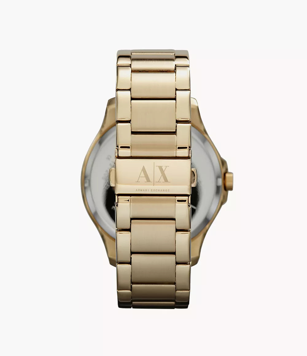 Armani Exchange Multifunction Gold-Tone Steel Watch