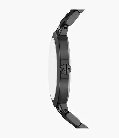 Armani Exchange Two-Hand Black Stainless Steel Watch