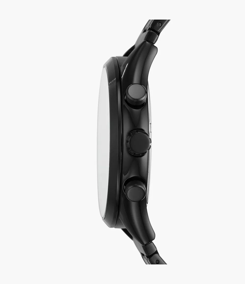 FOSSIL FENMORE MULTIFUNCTION BLACK STAINLESS STEEL WATCH