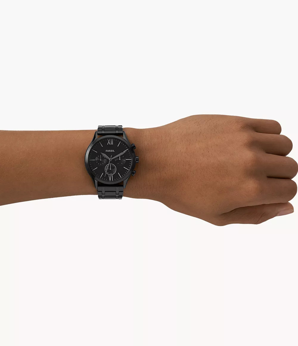 FOSSIL FENMORE MULTIFUNCTION BLACK STAINLESS STEEL WATCH