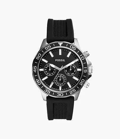 Bannon Multifunction Black Silicone Watch
