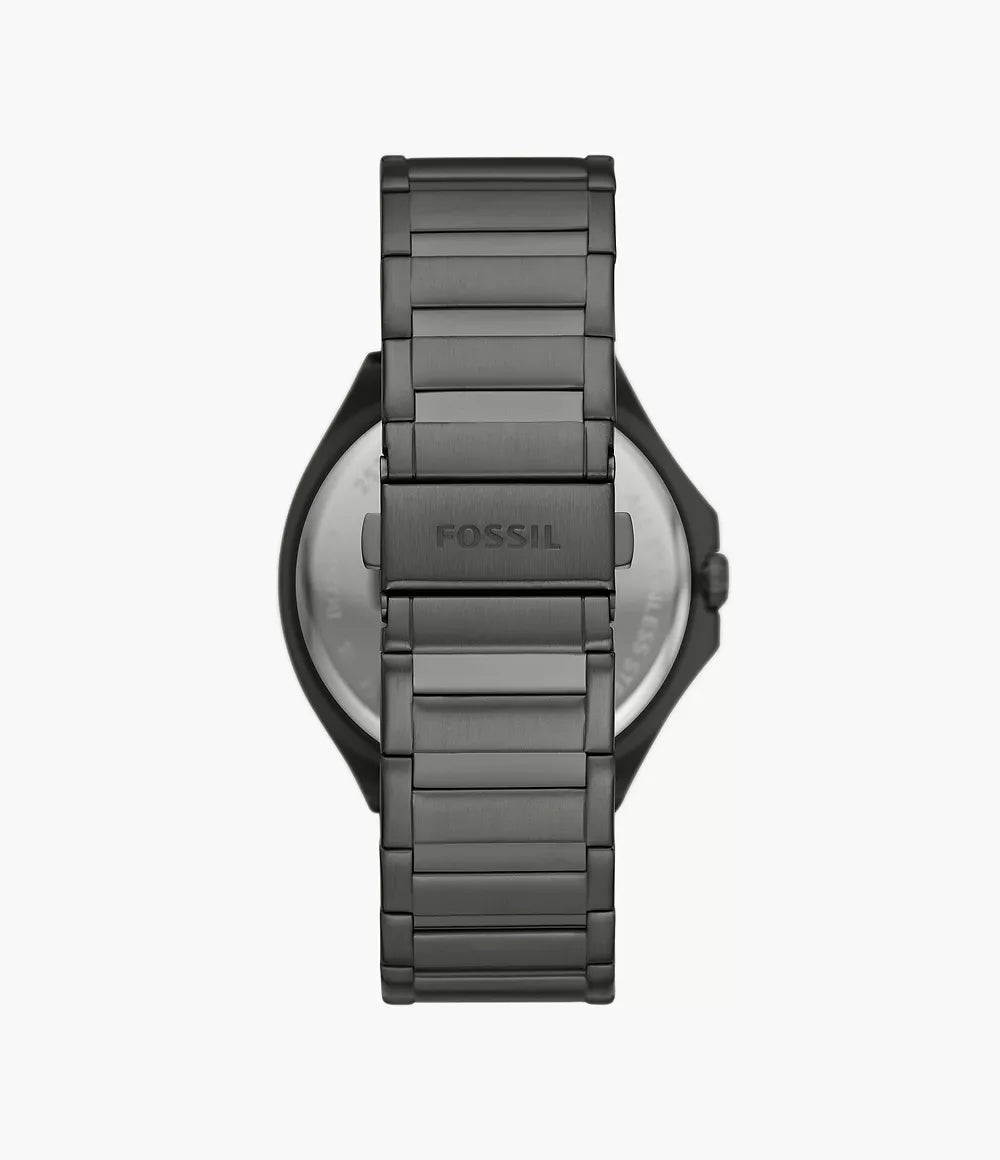 Fossil Evanston Multifunction Gunmetal Stainless Steel Watch