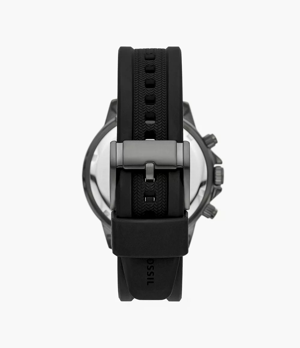 Fossil Bannon Multifunction Black Silicone Watch