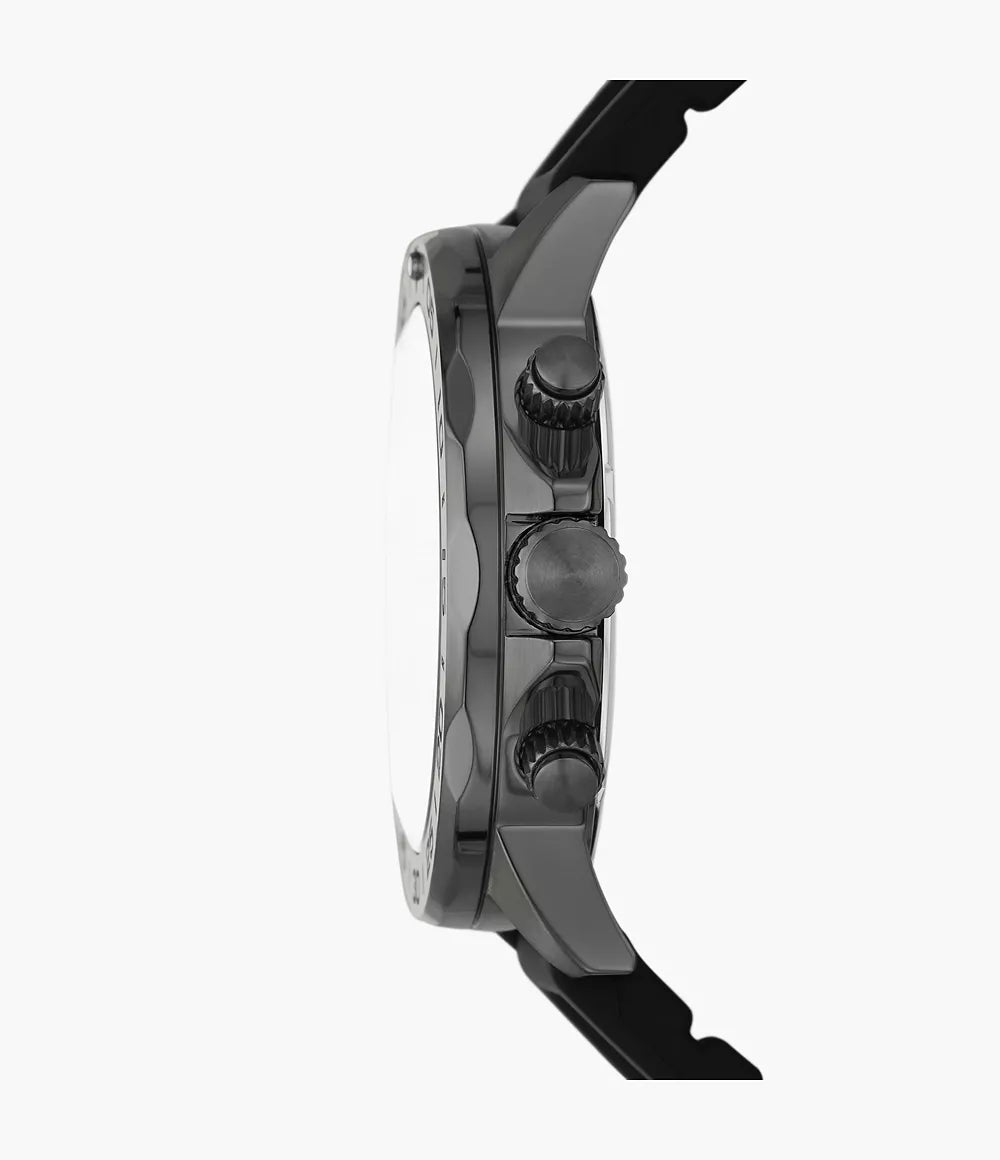 Fossil Bannon Multifunction Black Silicone Watch