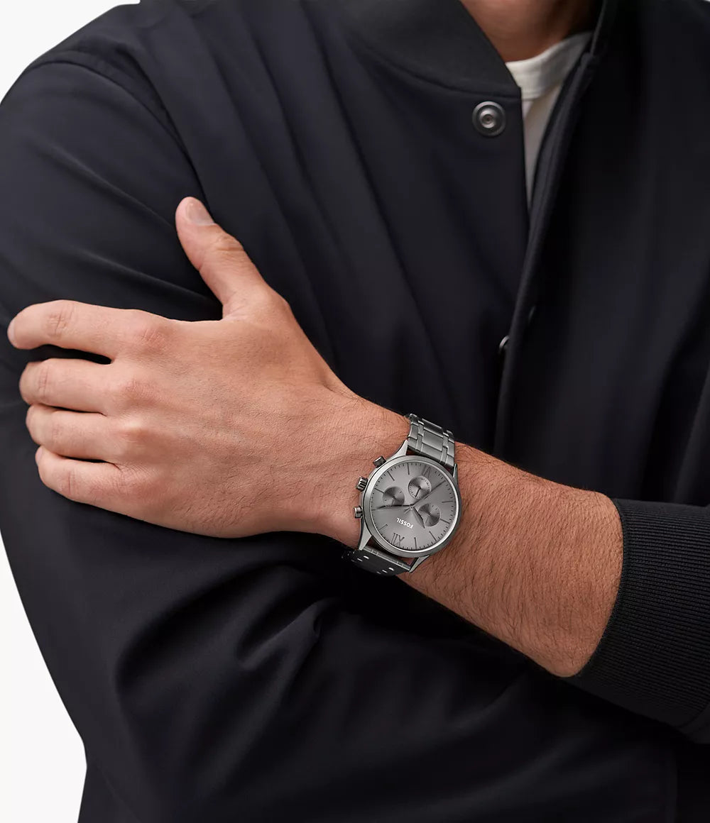 Fossil Fenmore Multifunction Smoke Stainless Steel Watch