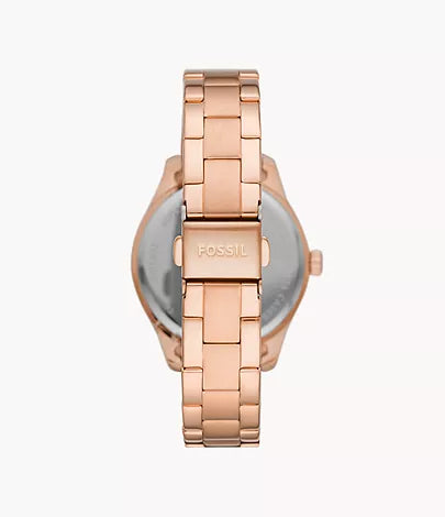 Fossil Rye Multifunction Rose Gold-Tone Stainless Steel Watch