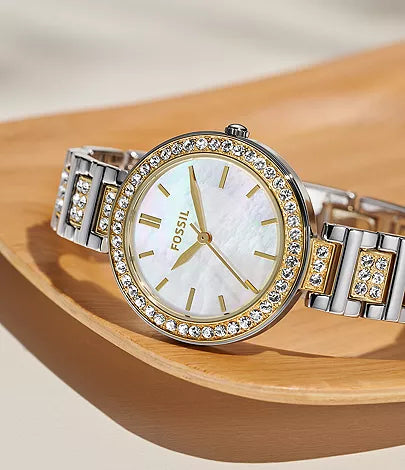 Fossil Karli Three-Hand Two-Tone Stainless Steel Watch